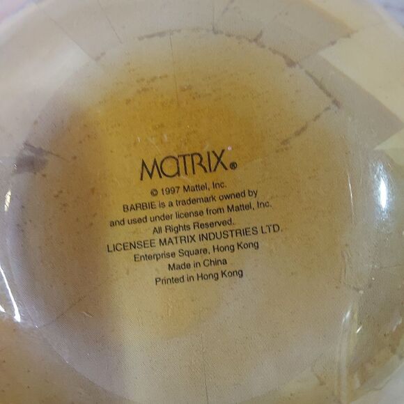 Set of 2-- 1997 Barbie Christmas Ornament 4" inches Round - Picture 8 of 8